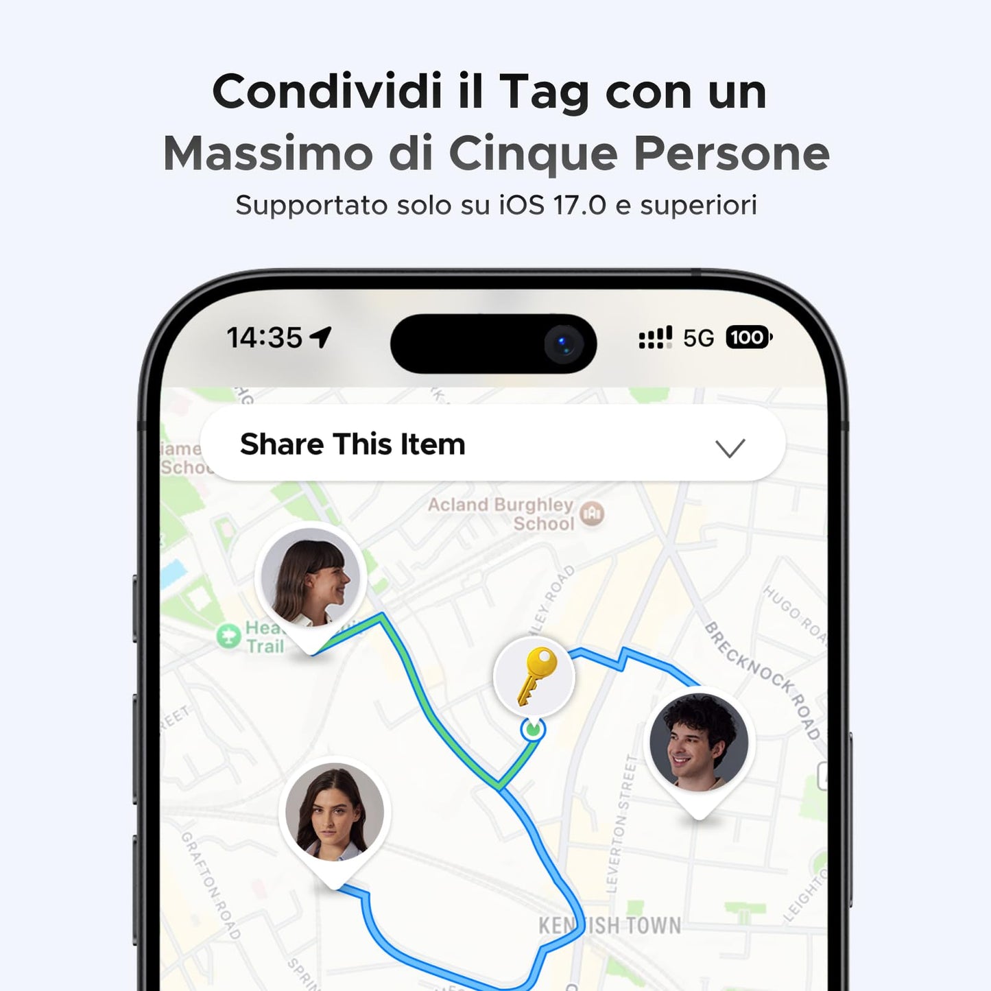 UGREEN FineTrack Smart Finder Localizzatore Supporto iOS SmartTag Tracker Bluetooth Localizzazione