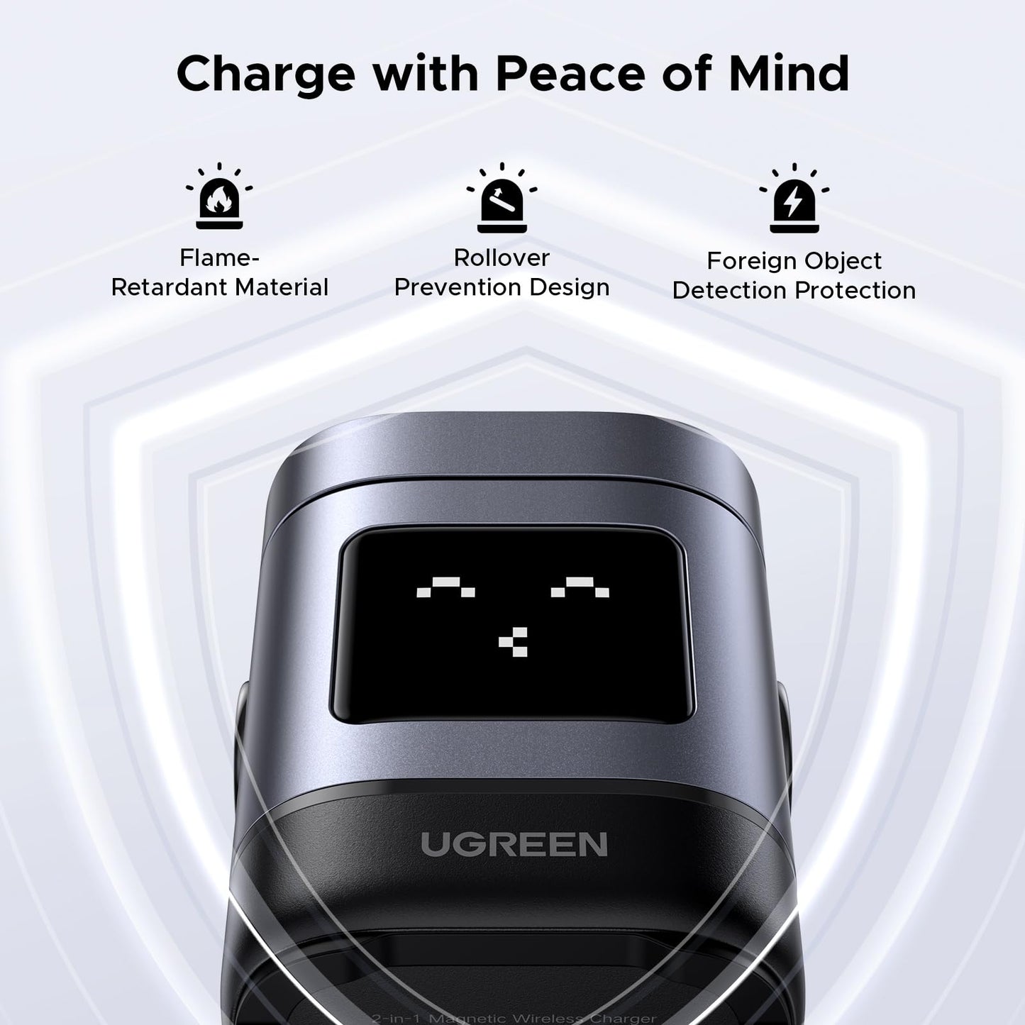 UGREEN Uno 2-in-1 Magnetic Wireless Charger 15W