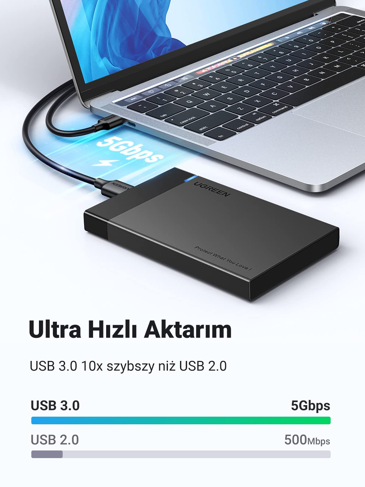 UGREEN USB 3.0 2.5” SATA Disk Kutusu
