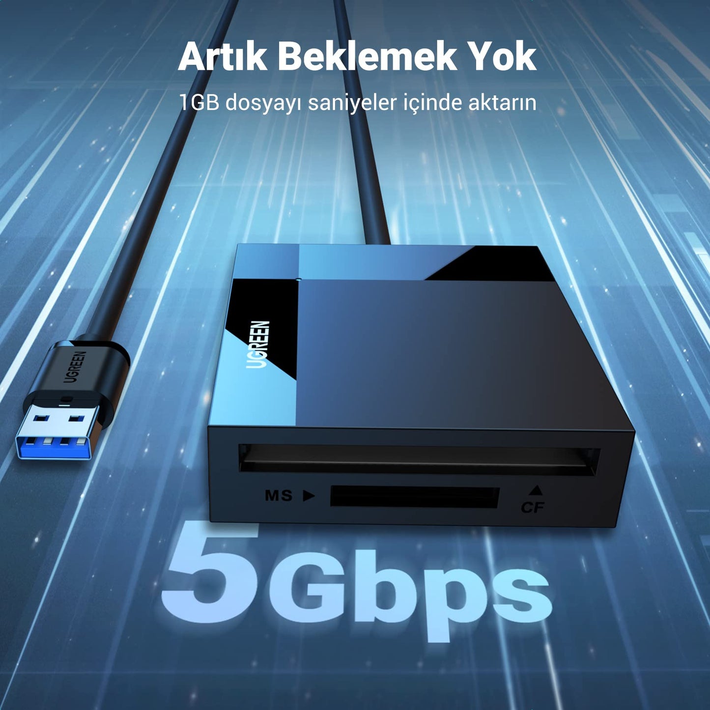 UGREEN 4’ü 1 Arada USB 3.0 Kart Okuyucu