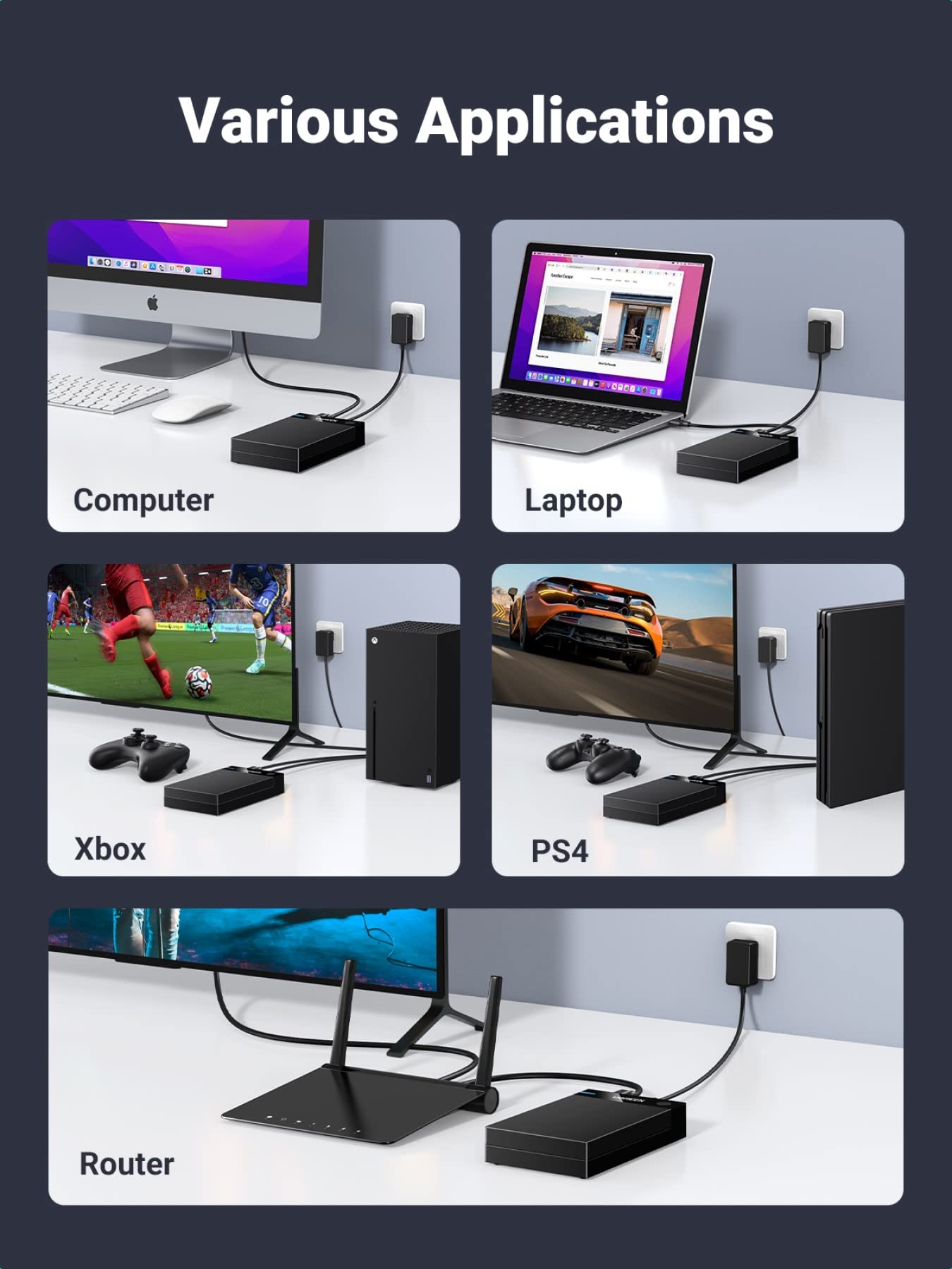 UGREEN 3.5" Hard Drive Enclosure USB 3.0 to SATA III Adapter