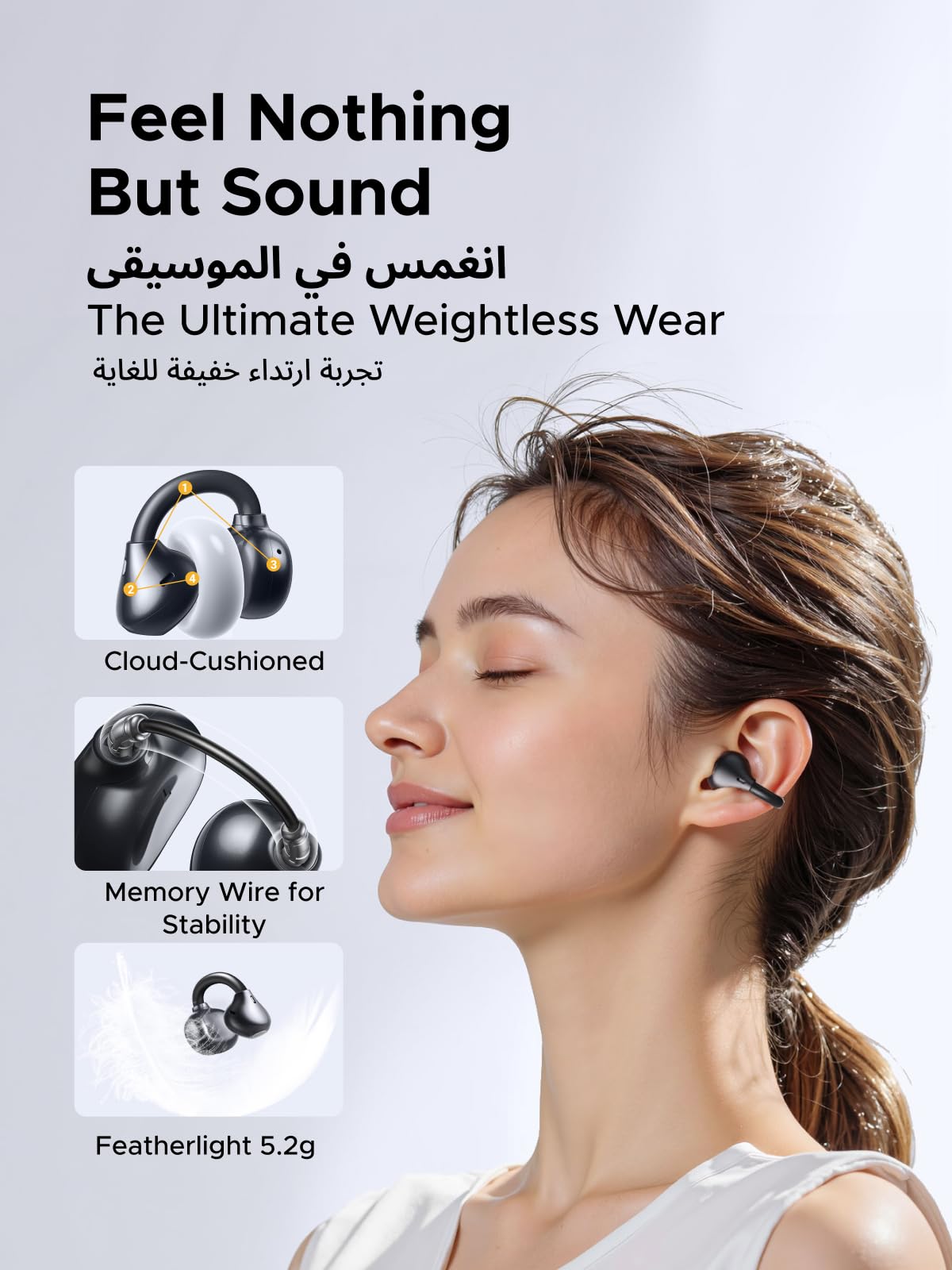 UGREEN ClipBuds Open-ear Wireless Headphones