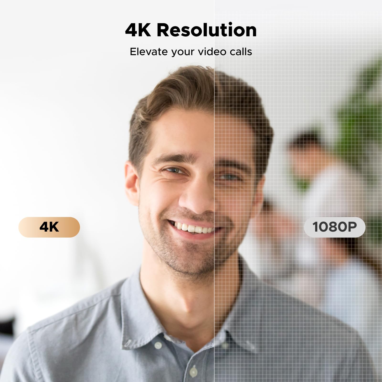 UGREEN 4K Webcam for PC Ultra HD 1080P 60FPS Web Camera with