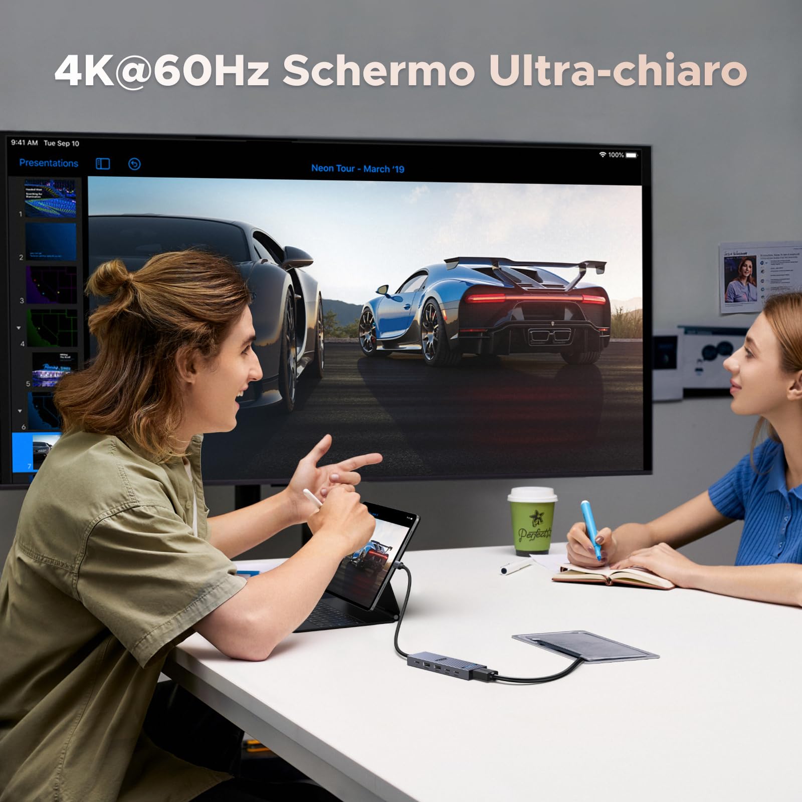 UGREEN Revodok Pro 106 10Gbps Hub USB C HDMI 4K 60Hz Adattatore Type C 3.2 Gen 2 PD 100W