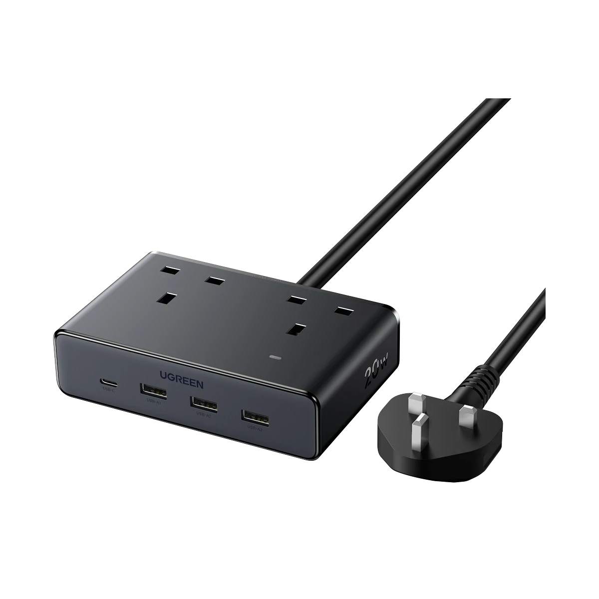 UGREEN Power Strip GaN 6 in 1 PD 20W (2AC, 3A1C, 1.5M)
