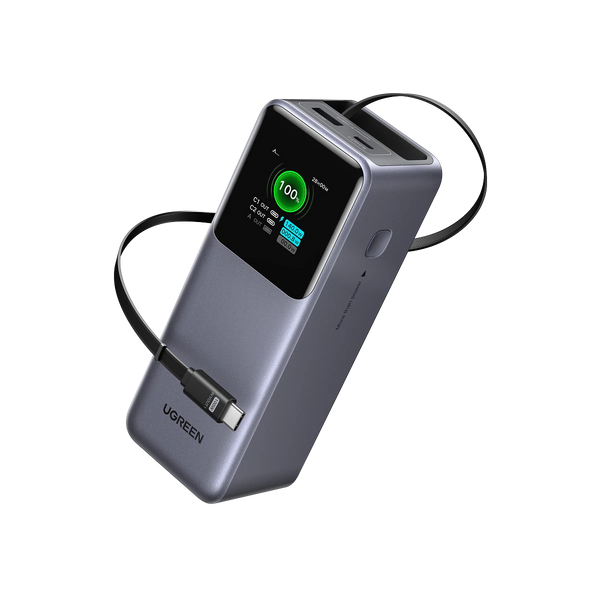 UGREEN Nexode 20000mAh Banco de Energía con Cable Retráctil, Power