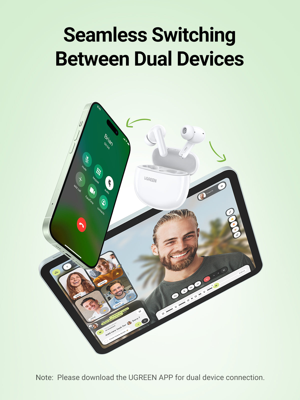 UGREEN Earbuds HiTune P3 True Wireless White