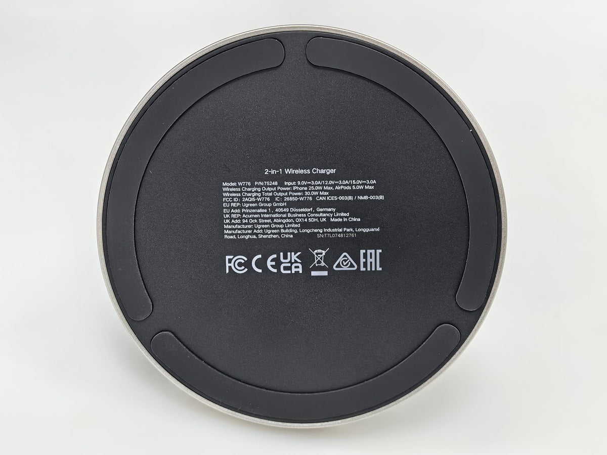 UGREEN MagFlow Qi2 25W 2-in-1 Wireless Charger, Wireless Charging Station