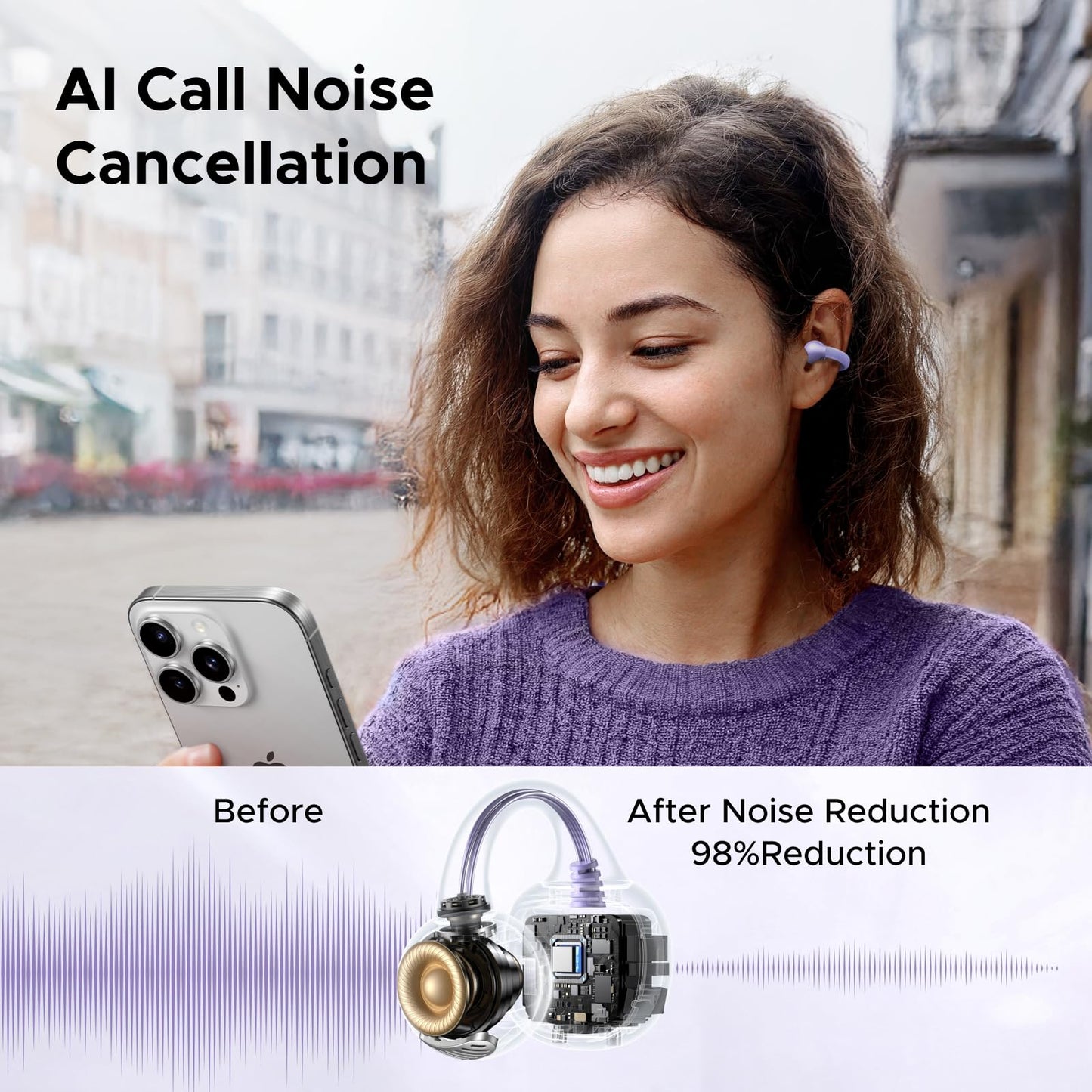 UGREEN Earbuds HiTune S3 True Wireless Purple