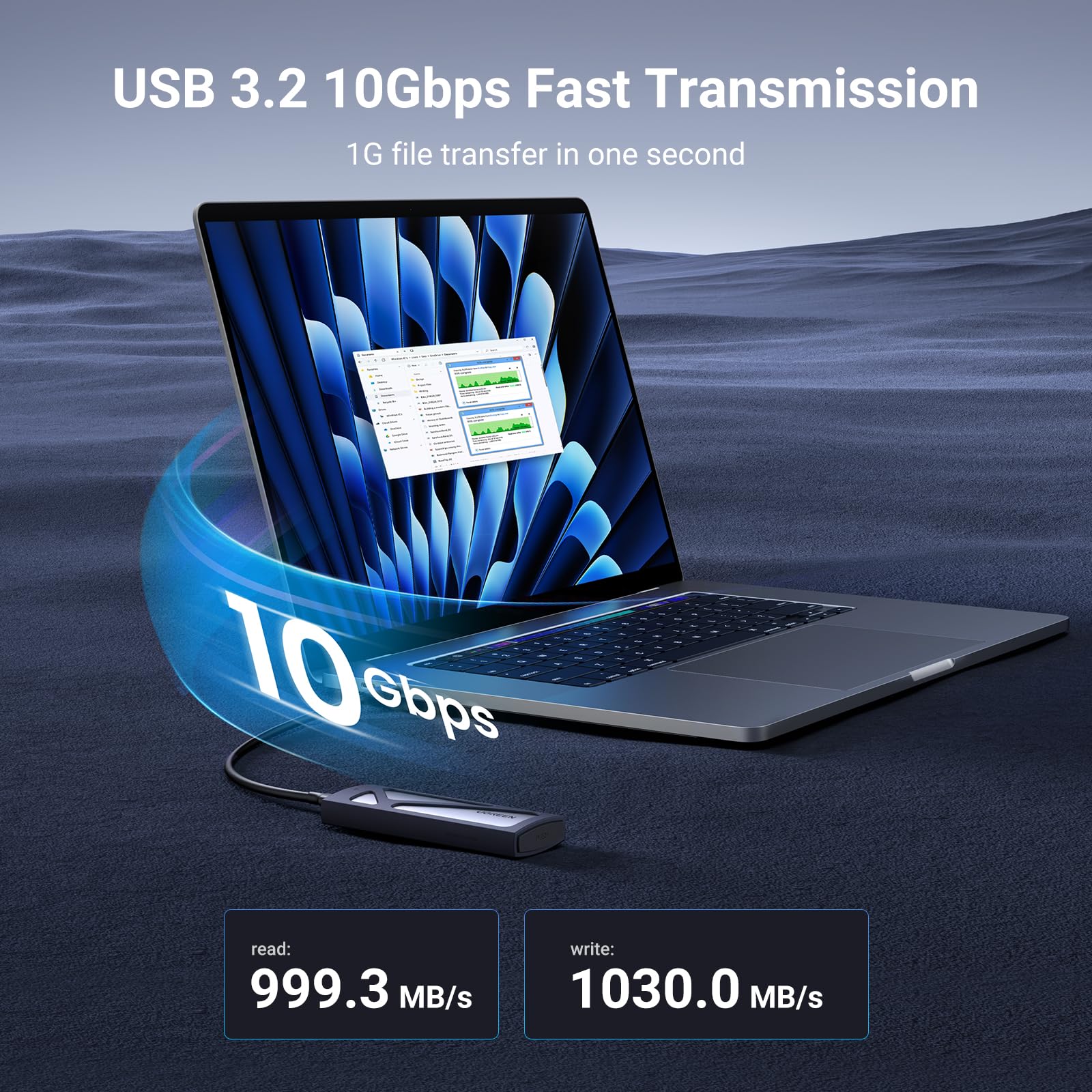 UGREEN Tool-Free 10Gbps NVMe SSD Enclosure – UGREEN Official Site