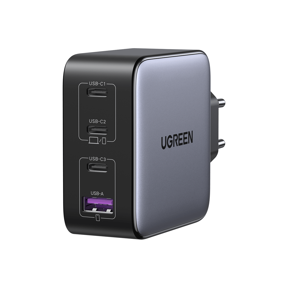 UGREEN Nexode GaN Oplader 100W USB-C Voeding met 4 Poorten