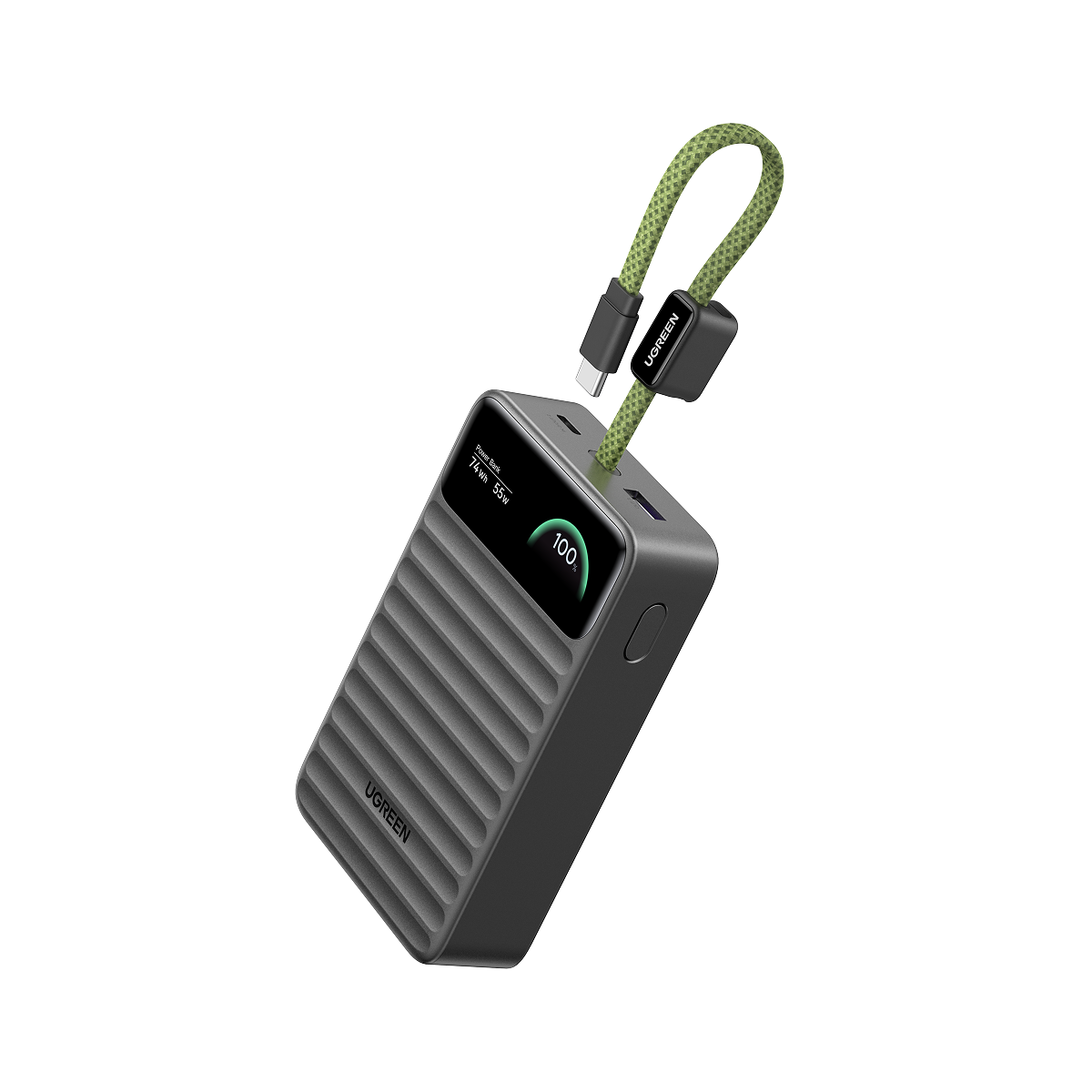 Sạc dự phòng UGREEN Nexode 20000mAh 45W tích hợp cáp USB-C và màn hình thông minh