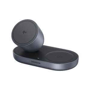 UGREEN  MagFlow Qi2 15W 2-in-1 Wireless Charger