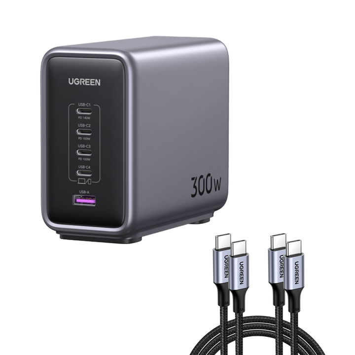 UGREEN Nexode 300W 5-Port GaN USB-C/USB-A PD Charger 90872B B&H