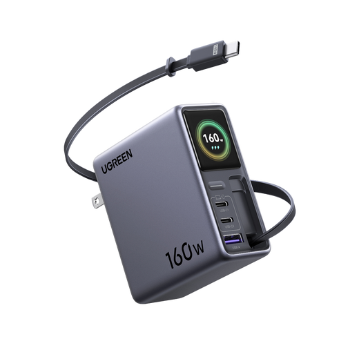 UGREEN Nexode Pro 160W Charger with Retractable Cable