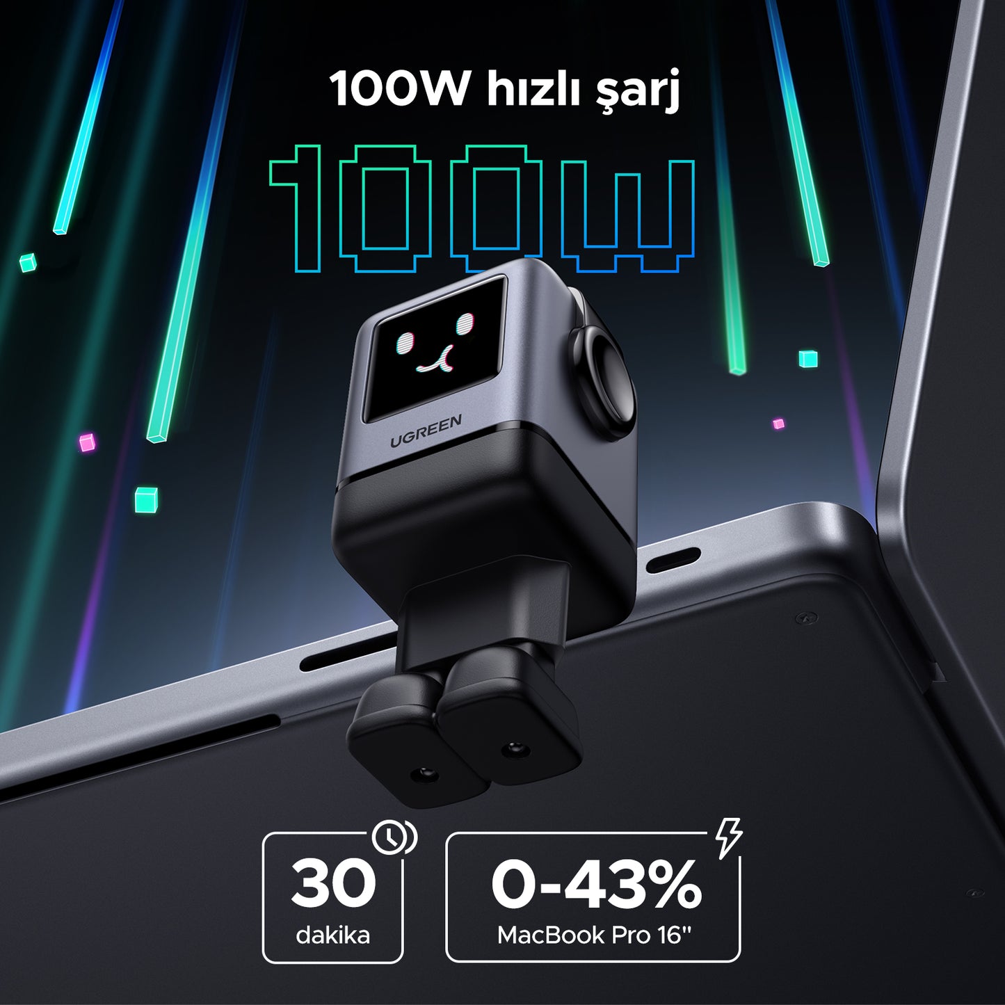 UGREEN Uno 100W 4 Port Şarj Cihazı