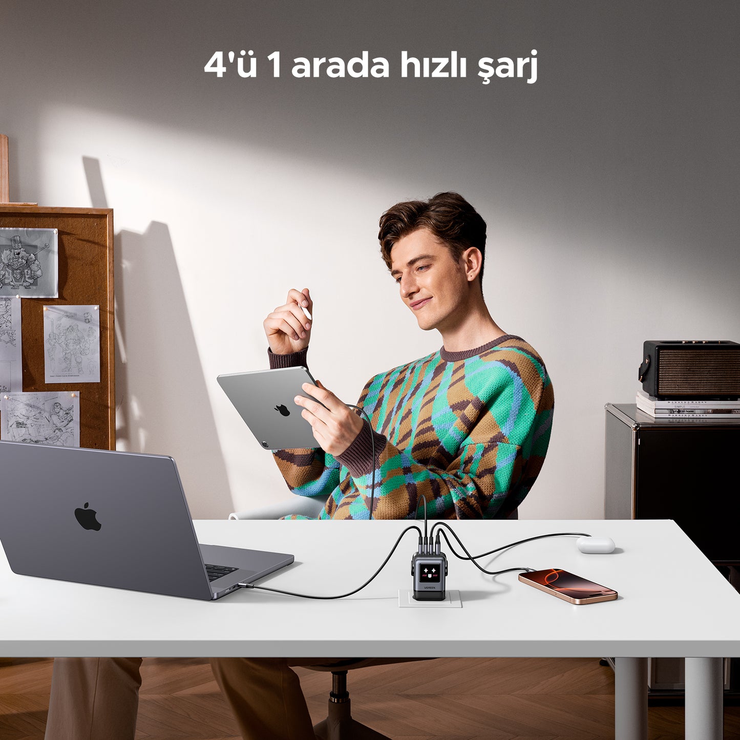 UGREEN Uno 100W 4 Port Şarj Cihazı