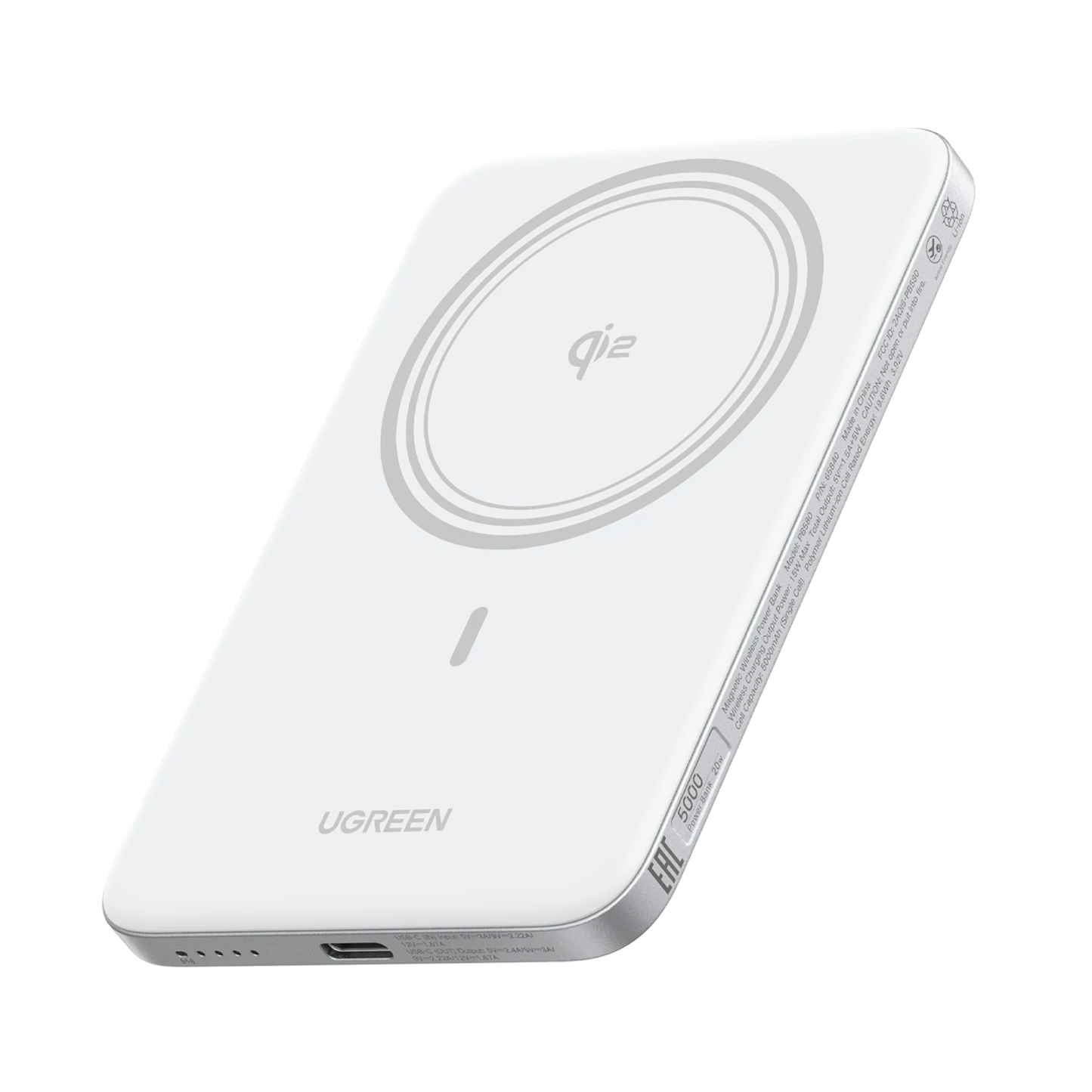 UGREEN MagFlow Air Magnetic Power Bank (5000mAh, Qi2 15W)