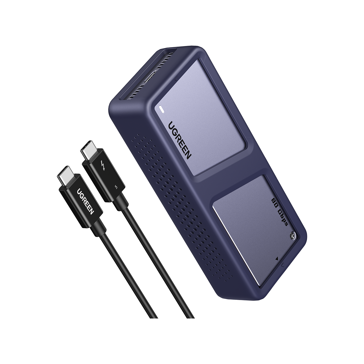UGREEN 80Gbps M.2 NVMe SSD Enclosure with Cooling Fan