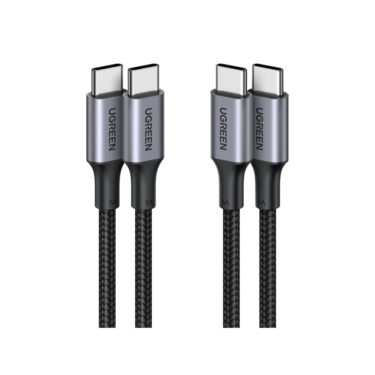 UGREEN 100W USB-C to USB-C Cable 2-Pack (3.3ft)