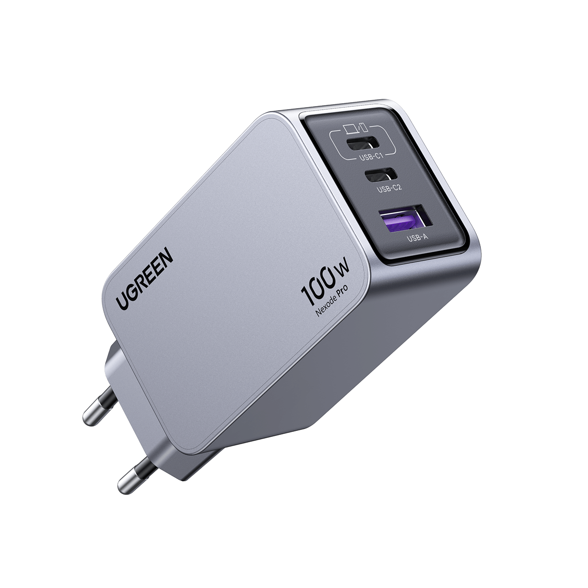 UGREEN Nexode Pro 100W Oplader GaN USB C 3-poorts snellader