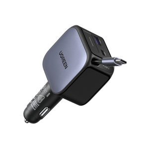 UGREEN Nexode Chargeur voiture 60W avec câble USB-C rétractable