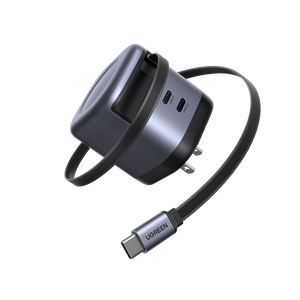 UGREEN 45W 3 in 1 GaN USB-C Charger with Retractable Cable