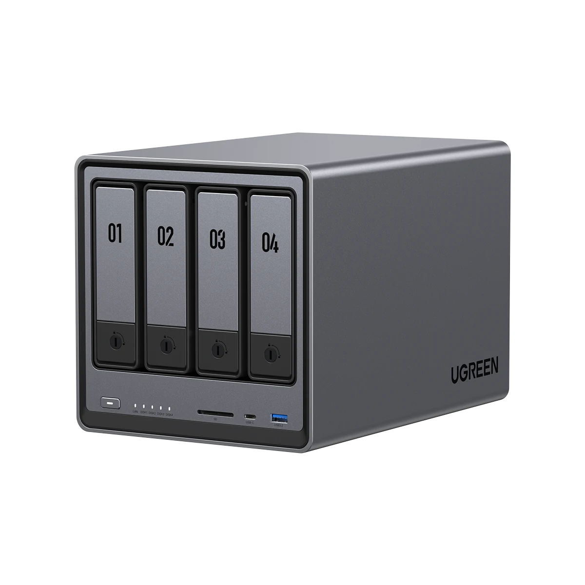 UGREEN NASync DXP4800, NAS desktop a 4 bay, CPU Intel N100 Quad-core, 8 GB di RAM DDR5