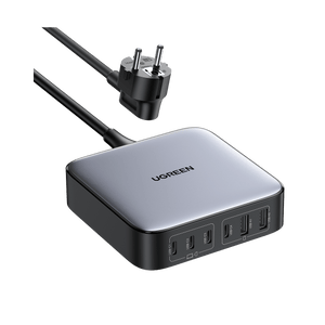 UGREEN Nexode 200W USB C GaN Charger-6 Ports Desktop Charger - Grey