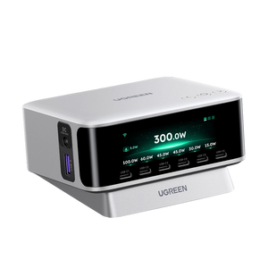 شاحن مكتبي UGREEN Nexode Pro بقوة 300 واط وتقنية GaN مزود بـ 5 منافذ