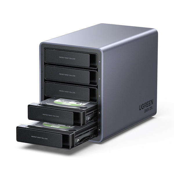 Bay Usb Disk Enclosure 5-Bay Hard Drive Enclosure 100TB RAID USB-C