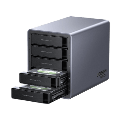 UGREEN 5 Bay USB C RAID Hard Drive Enclosure 100TB