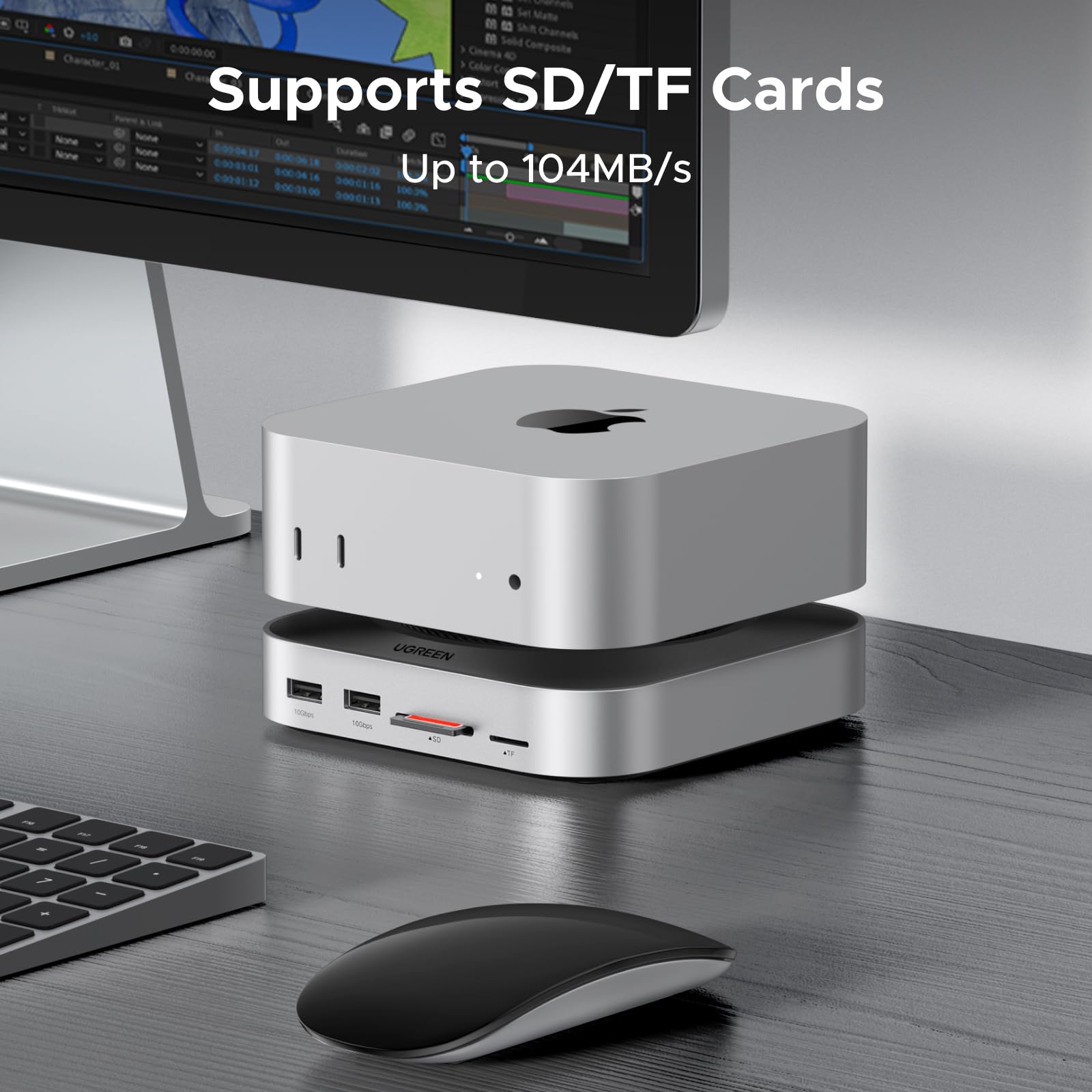 分配器・切替器 UGREEN Mac mini M4/M4 Pro USB-C 10-in-1 UGREEN Mac mini M4/M4 Pro USB-C 10-in-1 分配器・切替器