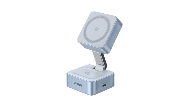 UGREEN MagFlow 2-in-1 Magnetic Wireless Charger (Qi2 25W, MagSafe-Compatible)