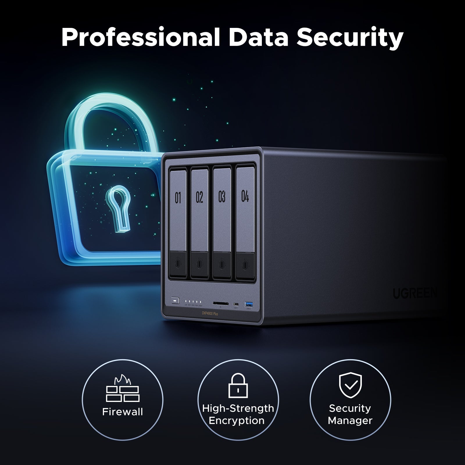 UGREEN NASync DXP4800 Plus 4-Bay NAS with Intel Pentium Gold