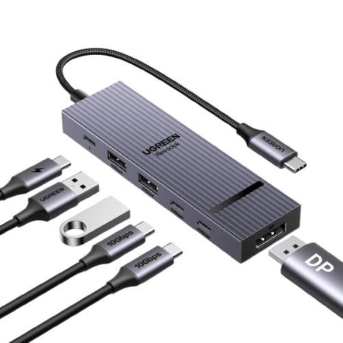 UGREEN Revodok Pro 6 in 1 USB-C Hub (DP 4K60Hz, PD 100W, 10Gbps)