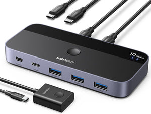 UGREEN USBC Switch - 2-Port, 4 x USB 3.2, 10Gbps Data