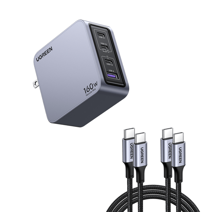 UGREEN Nexode Pro 160W 4-Port GaN Fast Charger with 240W USB-C Cable
