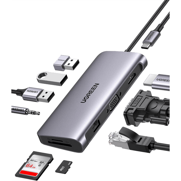 Ugreen 10-in-1 4K HDMI USB C Hub