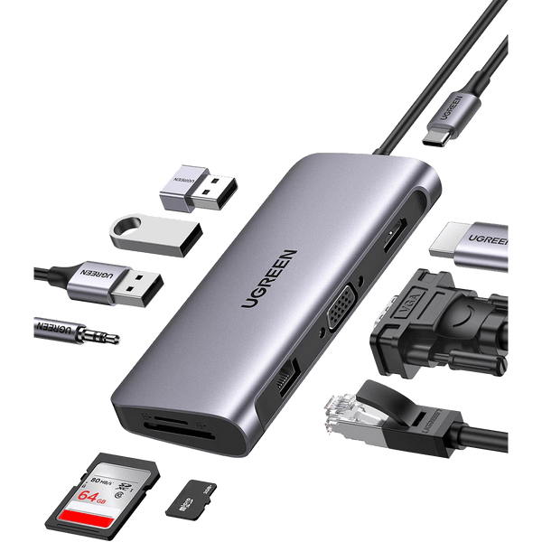 【開封済未使用品】UGREEN10 in 1 USB Cドッキングステーション 開封済未使用品】UGREEN10 in 1 USB Cドッキングステーション