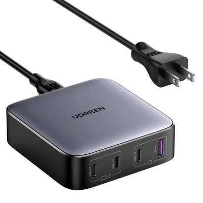 Ugreen Chargeur 100W Gan Rapide 4 Port USB C USB A Adaptateur 3 Broche GB  Prise