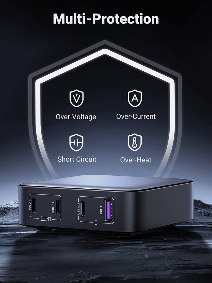 Ugreen Chargeur rapide USB 100W 4 ports 40747 - Fiche technique 