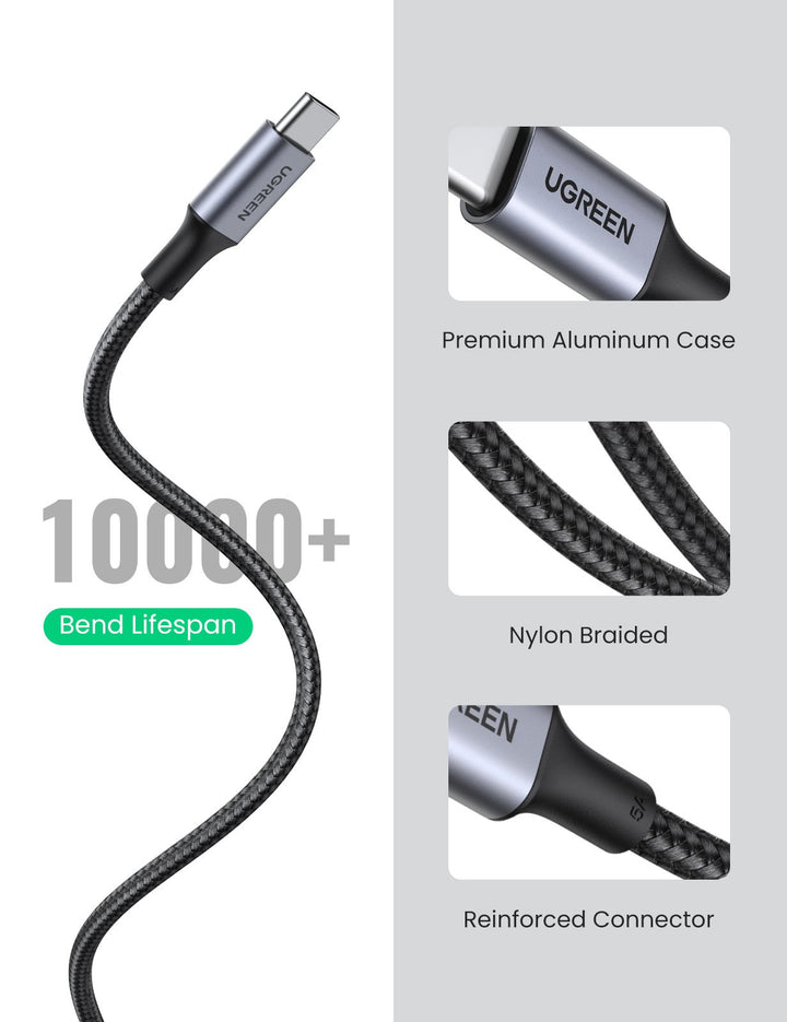 UGREEN 100W USB C Cable 90 Degree Type C Charging Cable Compatible with  iPhone 15/15 Plus/15 Pro/15 Pro Max/MacBook Pro 2022/iPad Pro