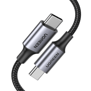 Cable tressé USB-C vers USB-C Green_E - 2,5m - certifié 100W