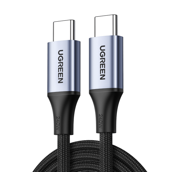 Ugreen USB to USB-C QC3.0 cable with angle - 2m - Black woven 