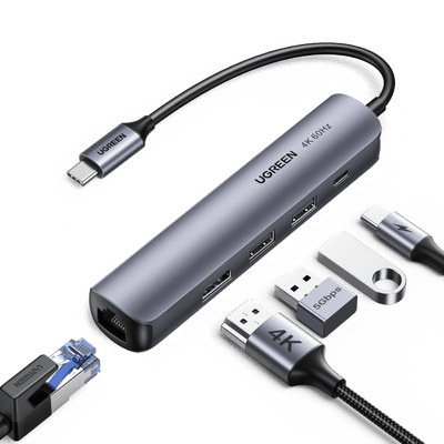 USB C Hub to HDMI VGA Multiport Adapter 5-in-1 USB C to vga Multi