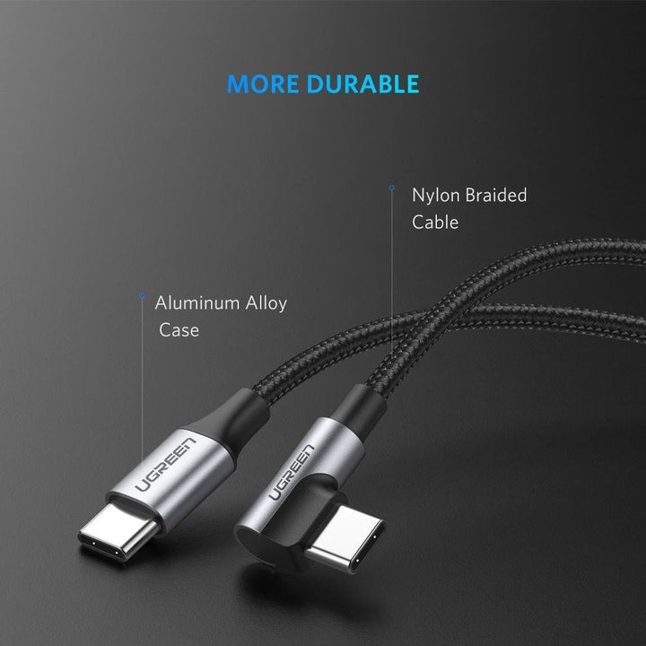 UGREEN GC-60763 90 Degree USB-C to Lightning Cable Right Angle Braided Fast  6957303867639