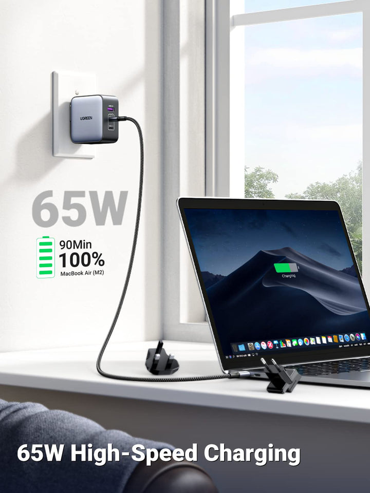 UGREEN Nexode Travel Chargeur 65W Rapide 3 Ports