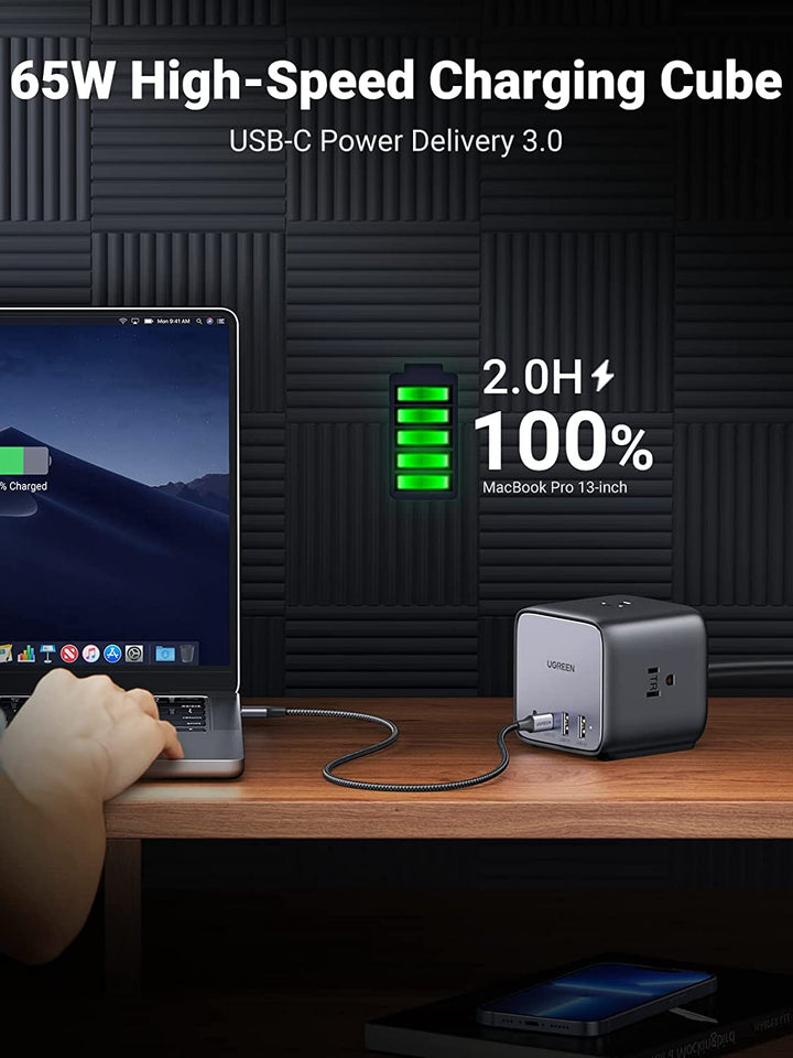 Ugreen 65W USB C GaN Charging Station-7 Ports Desktop Charger