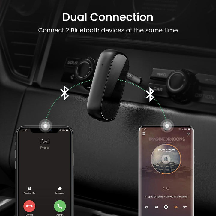 UGREEN Bluetooth Receiver for Car, Portable Wireless Bluetooth 5.0